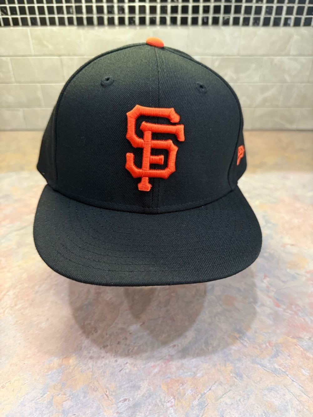 SF Giants New Era 59FIFTY Fitted Hat 7 1/2 Black Orange MLB Cap